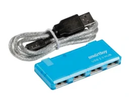 USB - Xaб Smartbuy 4 порта голубой (SBHA-6110-B) (1/5)