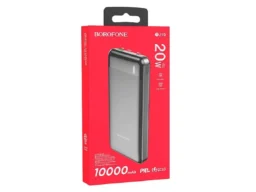 Акк.внешн. Borofone BJ19, 10000mAh, пласт, QC3.0, 1 USB выход, микро, PD20W, индикатор, 3.0A, чёрный