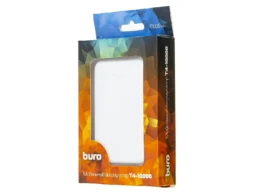 Мобильный аккумулятор Buro T4-10000-WT, Li-Pol 10000mAh 2A+2A белый 4xUSB