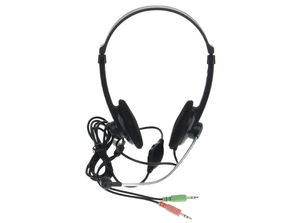 Гарнитура DEFENDER Aura 104 черный, шнур 1,8 м. (1/50)