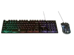 Проводной игровой набор KMG-2305U BLACK Nakatomi Gaming - клавиатура + опт. мышь с RGB подсветкой