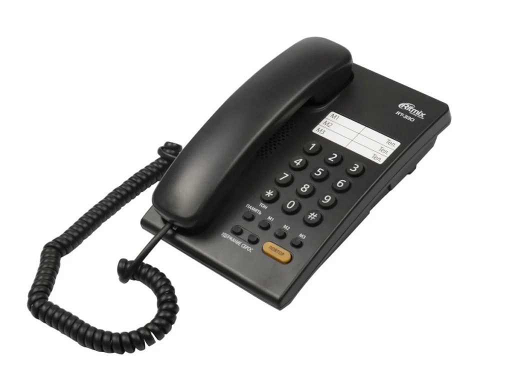 Телефон RITMIX RT-330, чёрный (1/20)