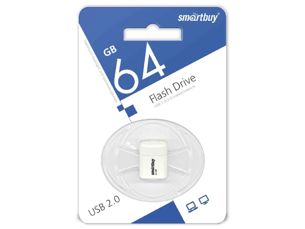 USB 64GB Smart Buy Lara белый