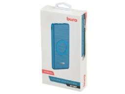 Мобильный аккумулятор Buro BPQ10F 10000mAh 3A QC PD беспроводная зарядка синий (BPQ10F18PBL)