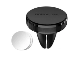 Держатель Borofone BH8, для смартфона, пластик, воздуховод, магнит, цвет: чёрный (1/160)