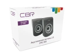 Акустическая система 2.0 CBR CMS 336 Grey, USB, 2х3 Вт (6 Вт RMS), пластик, 3.5мм лин. вход, регул