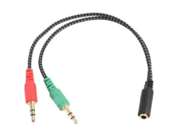 AUX разветвитель (JD-488) 2 AUX (папа) - AUX (мама) 20см.