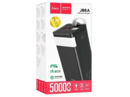 Акк.внешн. HOCO J86A, Powermaster, 50000mAh, дисплей, 2 USBвыхода, Type-C, QC3.0, PD3.0, 3,0А, чёрны