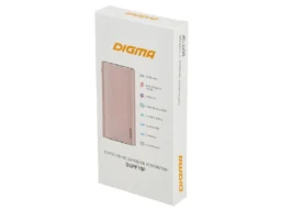 Мобильный аккумулятор Digma DGPF10F 10000mAh 3A QC PD 20W розовый (DGPF10F20APN)