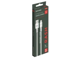 Дата-кабель/Exployd/USB - microUSB/круглый/нейлон/белый/1М/2A/Rash/EX-K-1155
