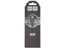 Кабель USB - Type-C HOCO X20, 3.0м, круглый, 3.0A, силикон, цвет: чёрный (1/30/300)