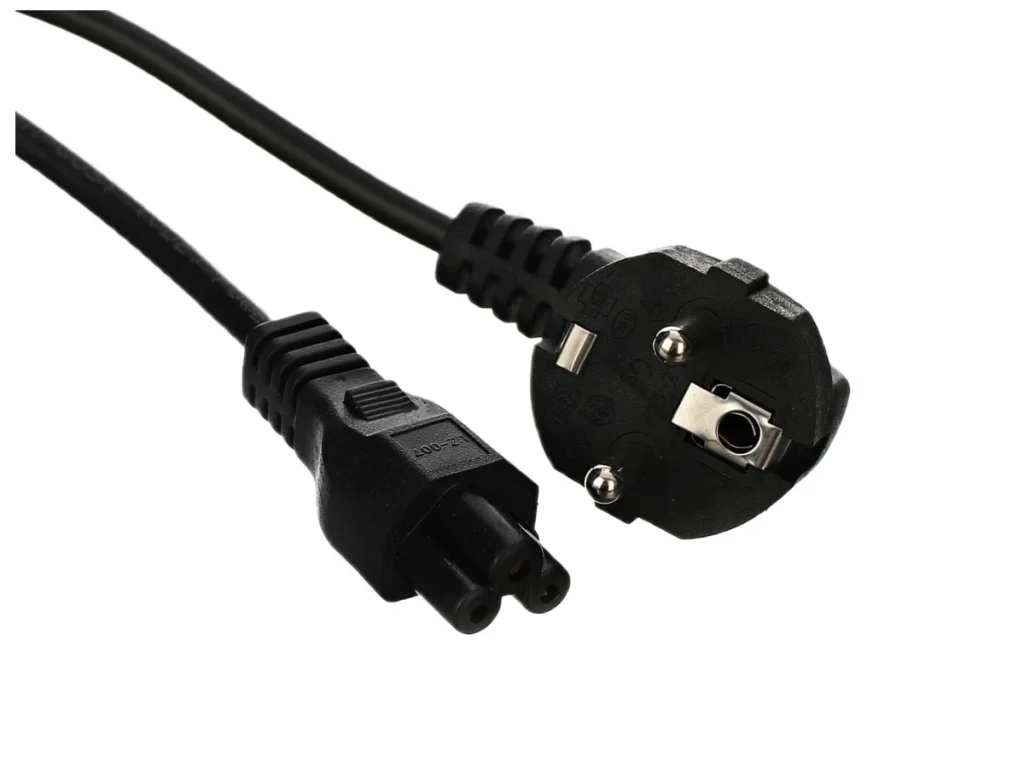 Кабель питания для ноутбуков 3-pin ( угловая Евровилка) 3G*0.5mm2 Aopen , 1,8m