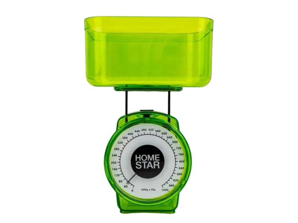 Весы кухонные механические HOMESTAR HS-3004М, 1 кг, цвет зеленый (1/20)