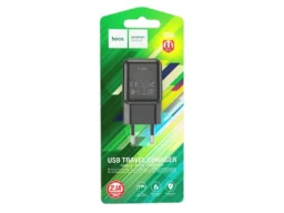 Блок питания сетевой 1 USB HOCO C96A, 2100mA, цвет: чёрный (1/27/162)