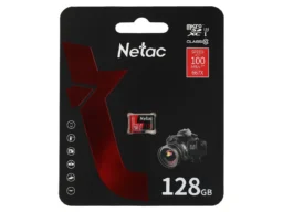 MicroSD 128GB Netac P500 Extreme Pro Class 10 UHS-I A1 V30 (100 Mb/s) без адаптера