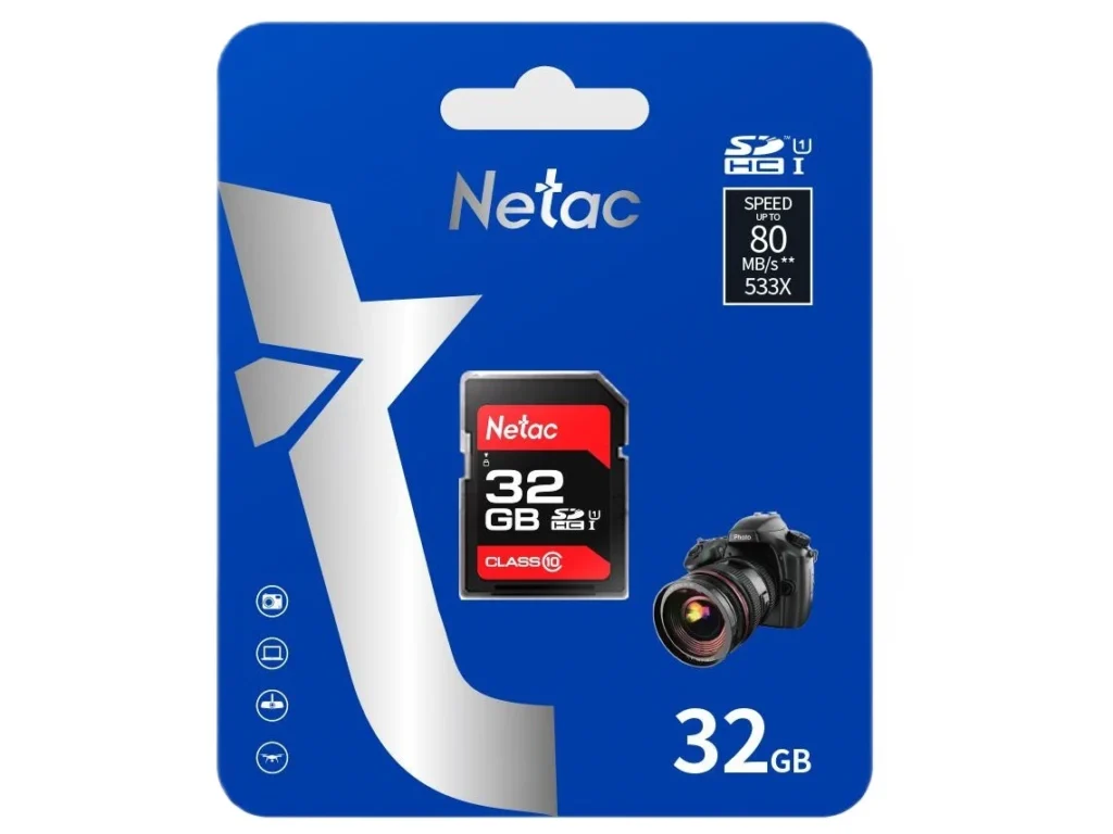 SDHC 32GB Netac P600 Class10 U1 (80 Mb/s)