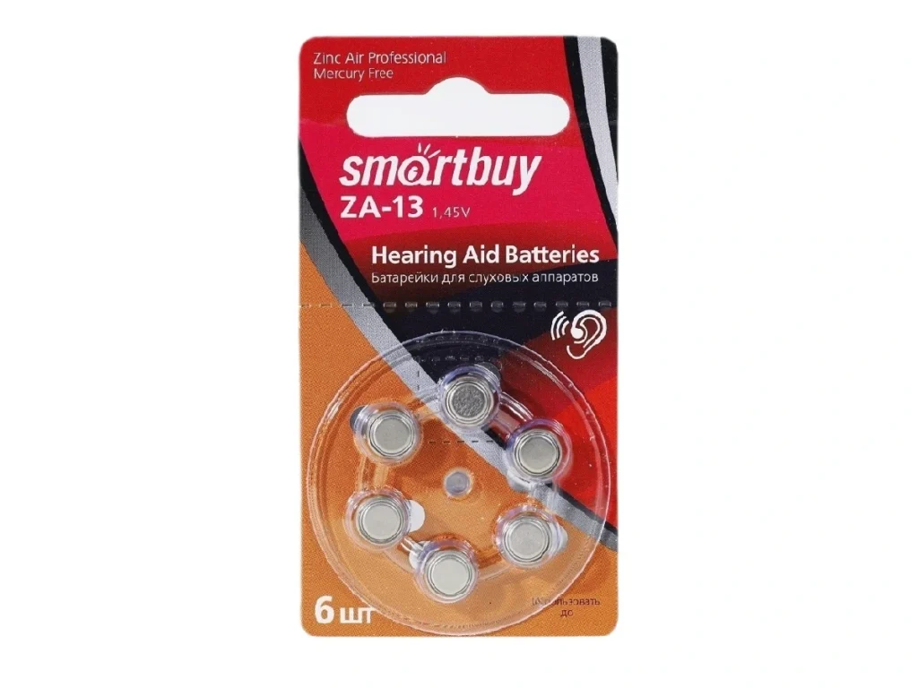 Элемент питания SMARTBUY ZA 13 BL6 (60/3000) (SBZA-A13-6B)