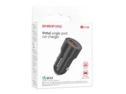 АЗУ 1 USB Borofone BZ19A, Wisdom, 18Вт, QC3.0, цвет: чёрный (1/94/376)