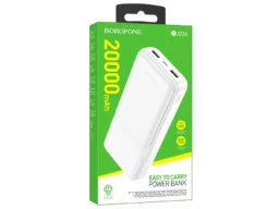 Акк.внешн. Borofone BJ33A Creed, 20000mAh, пластик, 2 USB выхода, Type-C, 2.0A, цвет: белый (1/36)