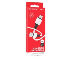 Кабель USB - микро USB Borofone BX84 Rise, 1.0м, 2.4A, цвет: белый (1/360)