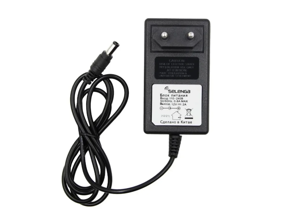 Блок питания SELENGA 12V / 2A для ресиверов Триколор в индивидуальной упаковке (1/50)