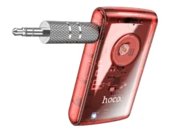 FM-трансмиттер HOCO E66, пластик, Bluetooth, AUX, TF, микрофон, цвет: оранжевый (1/20/200)