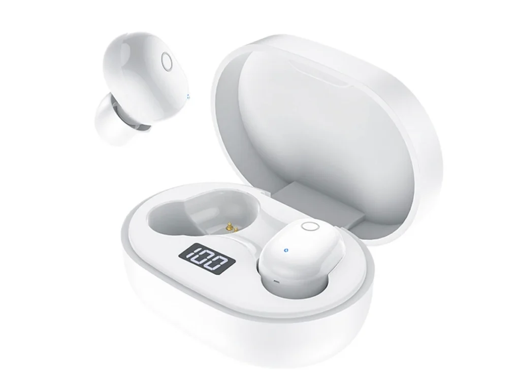 Наушники внутриканальные Borofone BW06, Manner, пластик, bluetooth 5.1, LED, цвет: белый (1/20/120)