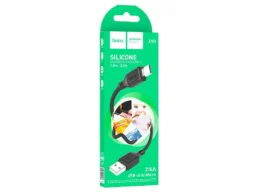 Кабель USB - микро USB HOCO X90 Cool, 1.0м, 2.4A, цвет: чёрный (1/37/370)