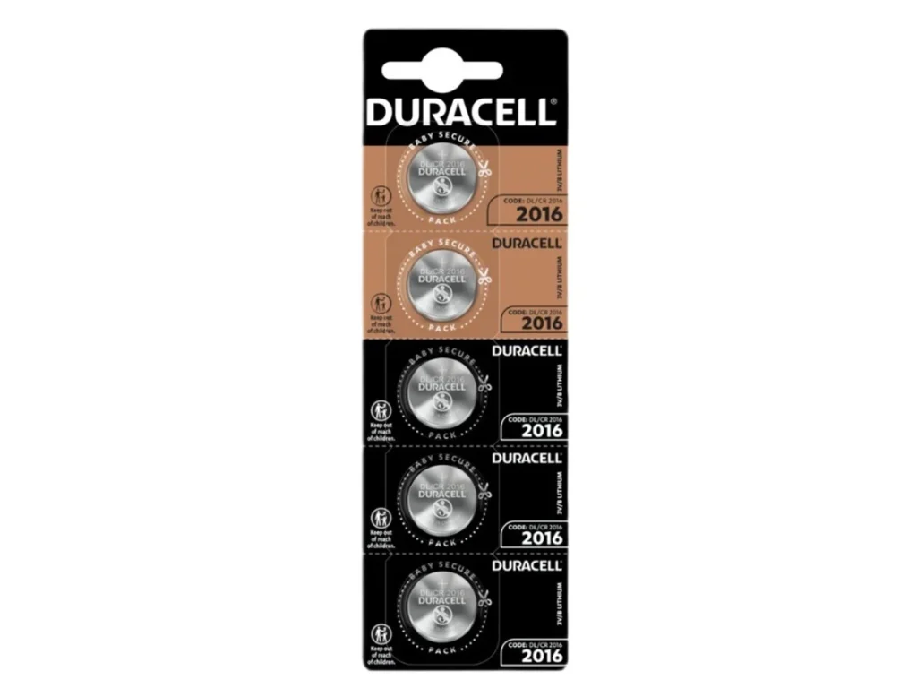 Элемент питания DURACELL CR 2016 BL5 отрывной (5/20/200/28000)