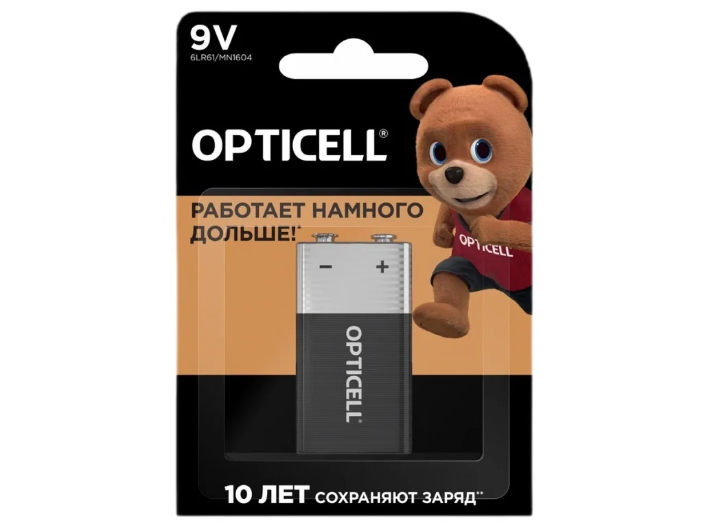 Элемент питания OPTICELL BASIC 6LR61 крона BL1 (1/10)