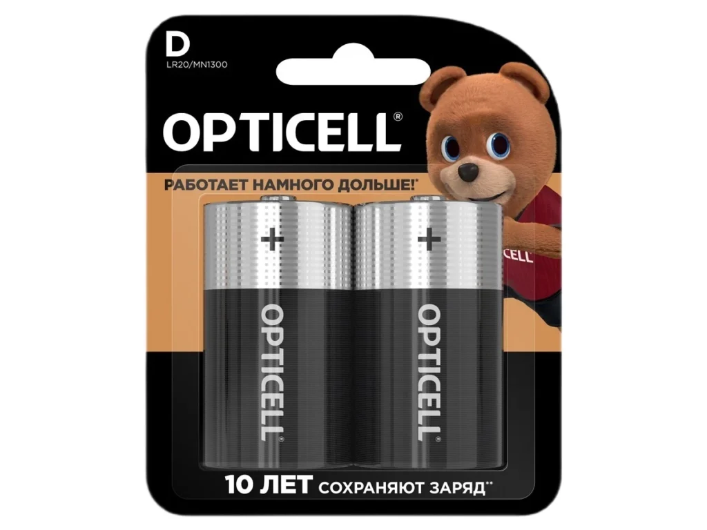 Элемент питания OPTICELL BASIC LR20 BL2 (2/20)