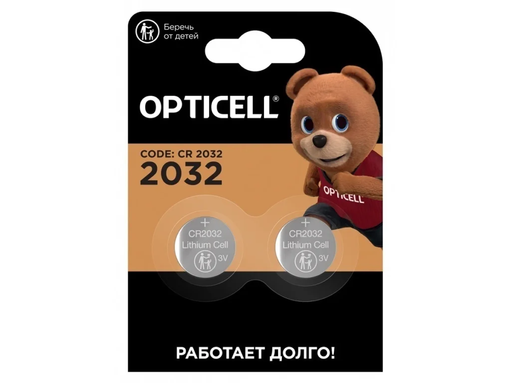 Элемент питания OPTICELL SPECIALTY CR2032 BL2 (2/20/200/33600)