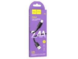 Кабель USB - 8 pin HOCO X96 Hyper, 1.0м, 2.4А, цвет: чёрный (1/31/310)