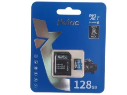 MicroSD 128GB Netac P500 Standard Class 10 UHS-I (90 Mb/s) + SD адаптер