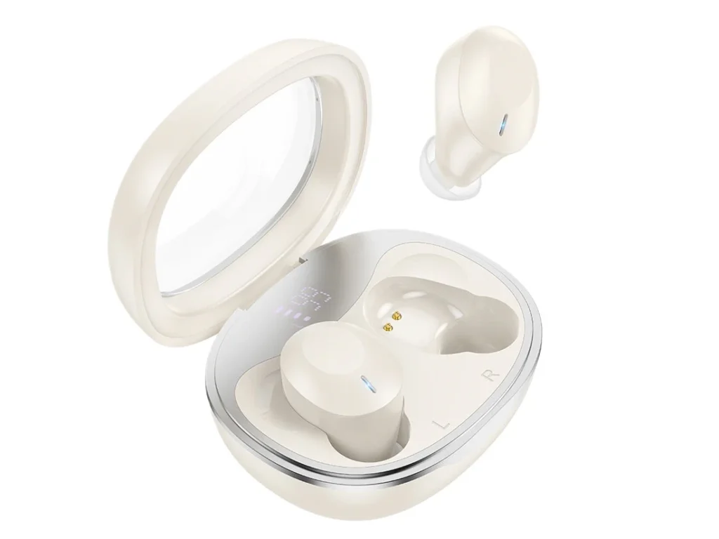 Наушники внутриканальные HOCO EQ3 Smart, пластик, bluetooth 5.3, микрофон, цвет: кремовый (1/14/140