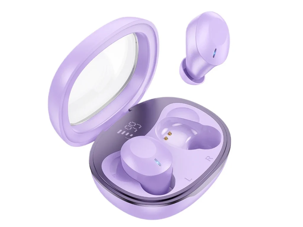 Наушники внутриканальные HOCO EQ3 Smart, пластик, bluetooth 5.3, микрофон, цвет: фиолетовый (1/14/14