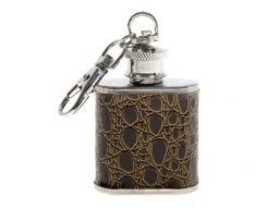 Фляжка (1oz) брелок под кожу крокодила, змеи