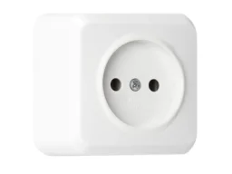 Розетка SMARTBUY 1-местная 10А, ОУ,без заземления белая, керамика "Юпитер" (SBE-03w-10-S1-N-c)