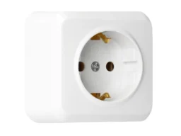 Розетка SMARTBUY 1-местная 16А, ОУ, с заземлением белая, керамика "Юпитер" (SBE-03w-16-S1-Z-c)