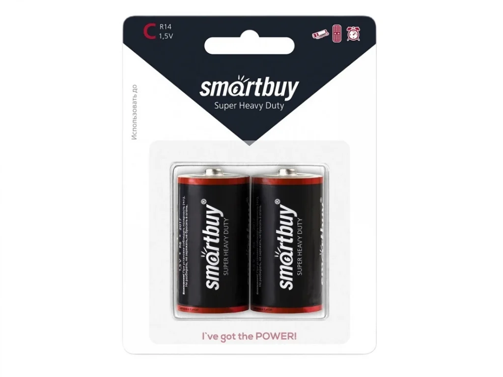 Элемент питания SMARTBUY R14 BL2 (12/192)