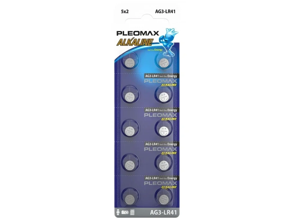 Элемент питания SAMSUNG PLEOMAX AG3 (392) LR736, LR41 Button Cell (10/100/1000/98000)
