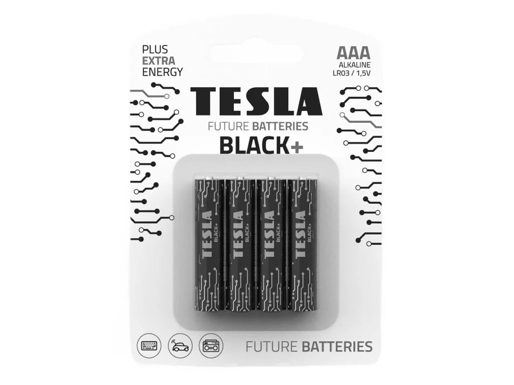 Элемент питания TESLA BATTERIES AAA BLACK+ LR03/BLISTER FOIL 4 PCS (4/48/480/36960)