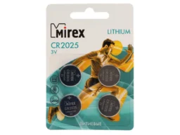 Элемент питания Mirex CR2025 3V 4 шт (4/216/648), ecopack