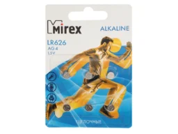 Элемент питания Mirex AG4 / LR626 1,5V 6 шт (6/216/648), ecopack
