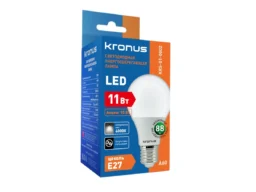 Лампа светодиодная KRONUS A60 груша 11 Вт 220V 4000K E27 нейтральный свет (10/100)