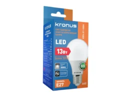 Лампа светодиодная KRONUS A60 груша 13 Вт 220V 3000K E27 тёплый свет (10/100)