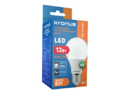 Лампа светодиодная KRONUS A60 груша 13 Вт 220V 6000K E27 холодный свет (10/100)