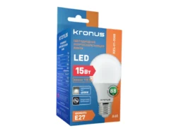 Лампа светодиодная KRONUS A60 груша 15 Вт 220V 4000K E27 нейтральный свет (10/100)
