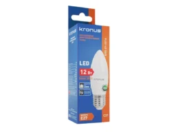 Лампа светодиодная KRONUS C37 свеча 12 Вт 220V 4000K E27 нейтральный свет (10/100)