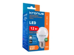 Лампа светодиодная KRONUS G45 шар 12 Вт 220V 4000K E27 нейтральный свет (10/100)